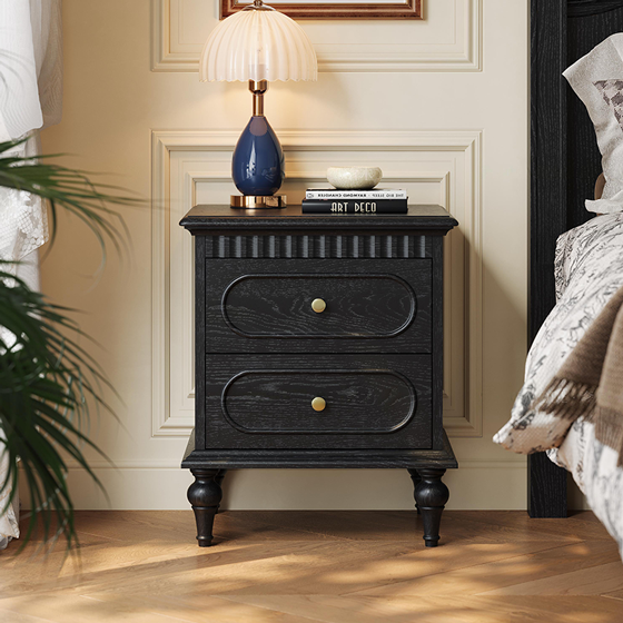 乔治床头柜-黑色