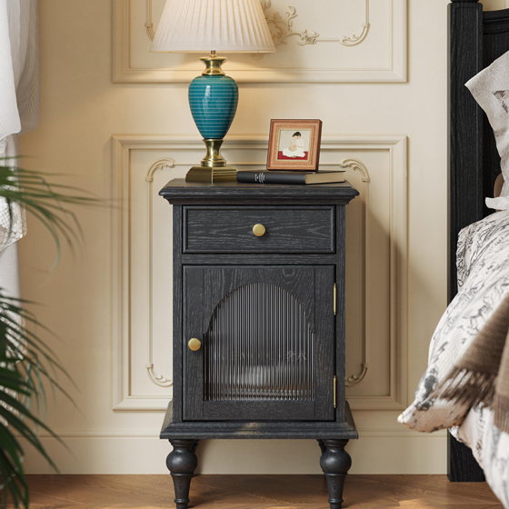 莱克床头柜-黑色