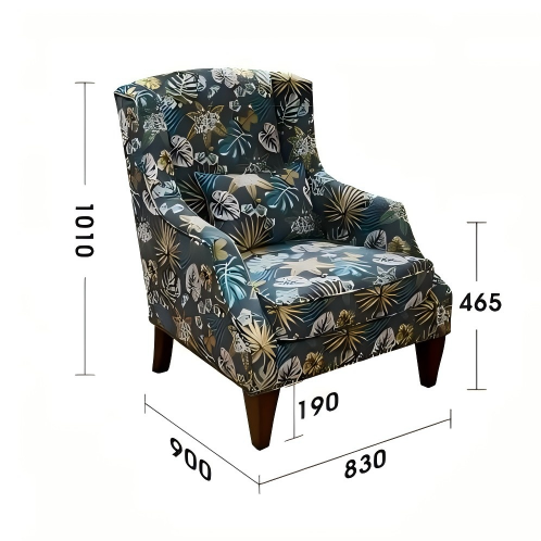 森语老虎椅复古蓝规格图