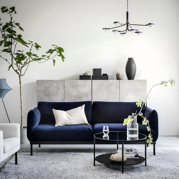 艾普吕沙发深蓝色