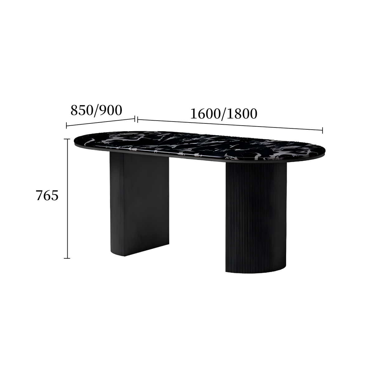 珀尔修斯餐桌静谧黑规格