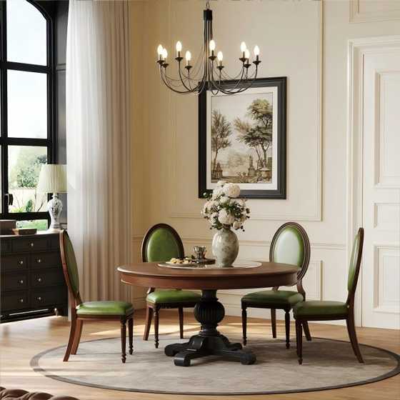 艾米莉餐桌静谧黑+暮光咖