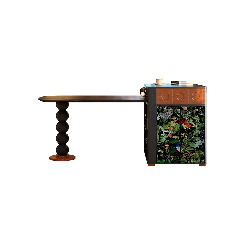 糖葫芦岛台餐桌烟熏黑白底