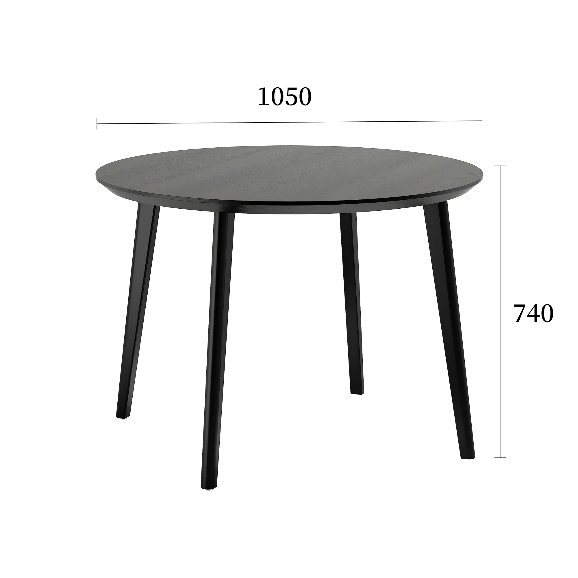 利萨伯圆桌黑色规格