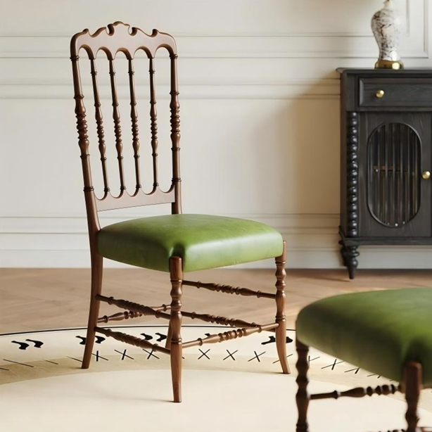 克莱因餐椅暮光咖-橄榄绿