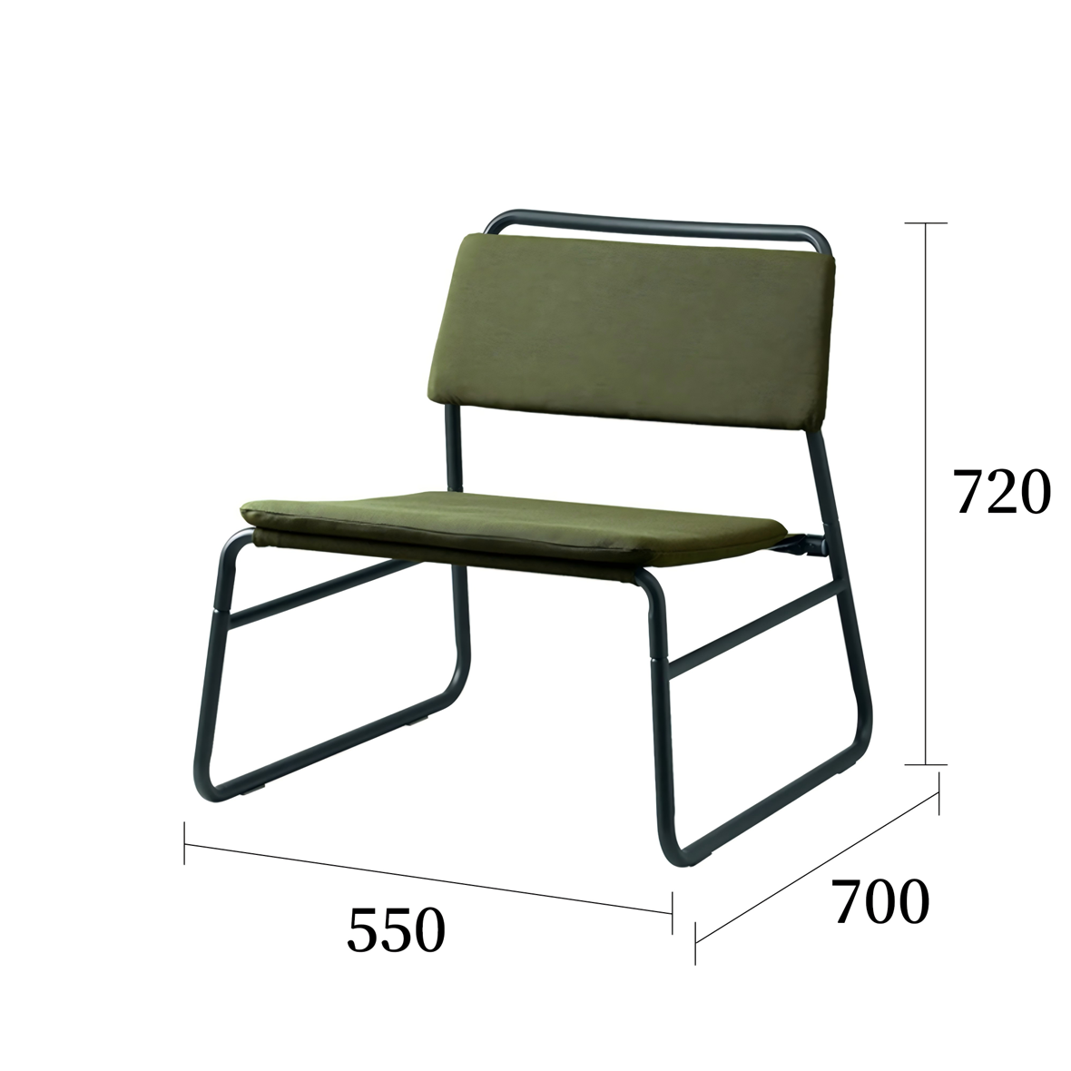 林尼贝克扶手椅橄榄绿规格