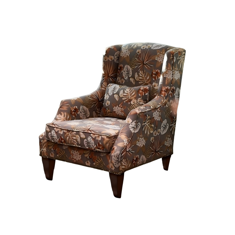 森语老虎椅复古棕白底