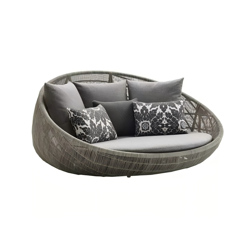 简屿系列圆床白底