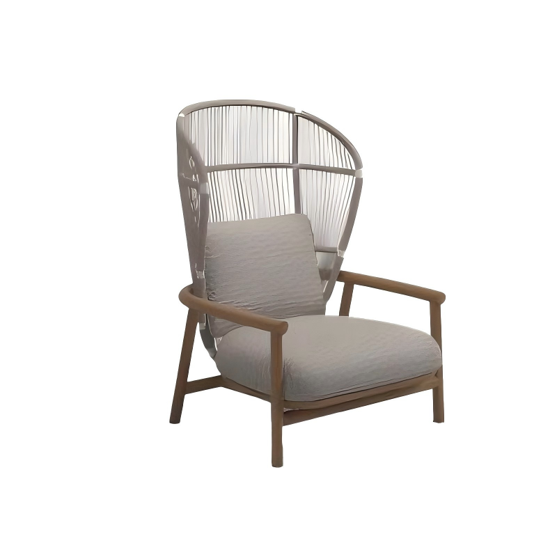 旧梦系列沙发高背休闲椅白底