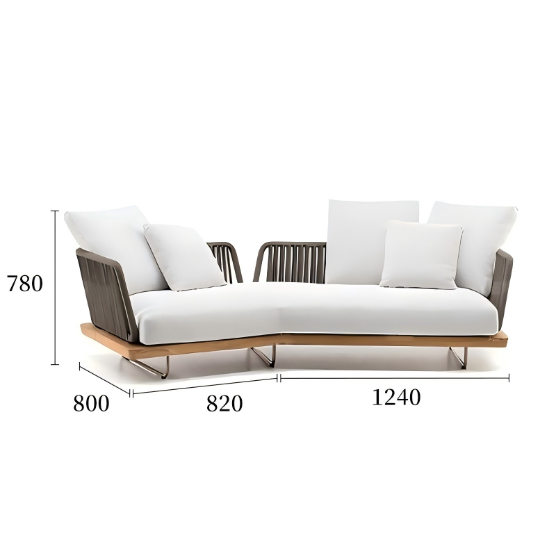阳光系列沙发小扇形沙发原木+灰色规格
