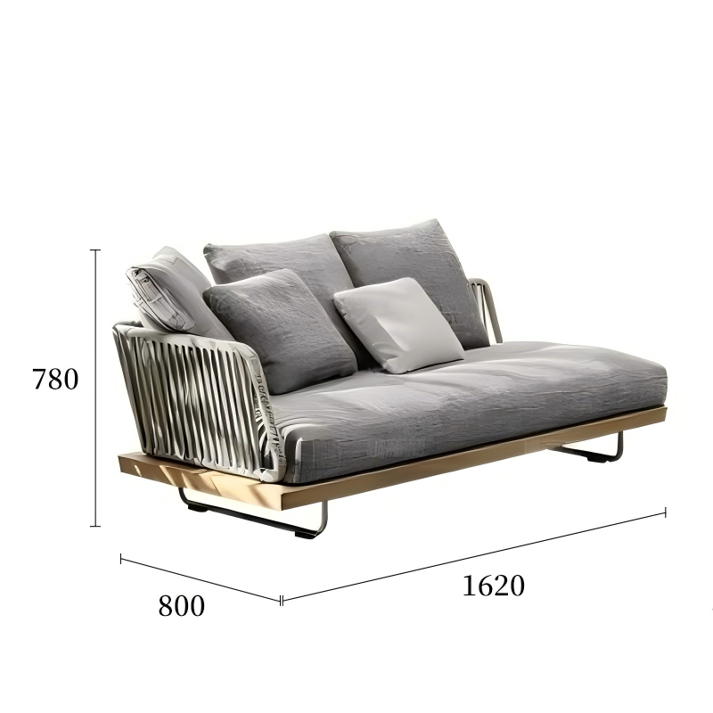 阳光系列沙发小转角原木+灰色规格