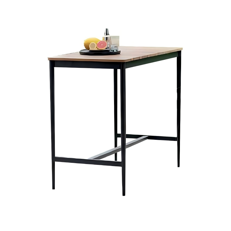 库塔系列桌椅组合吧桌原木+黑色白底