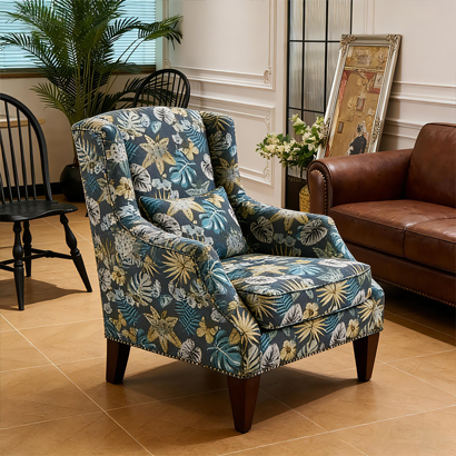 森语老虎椅复古蓝
