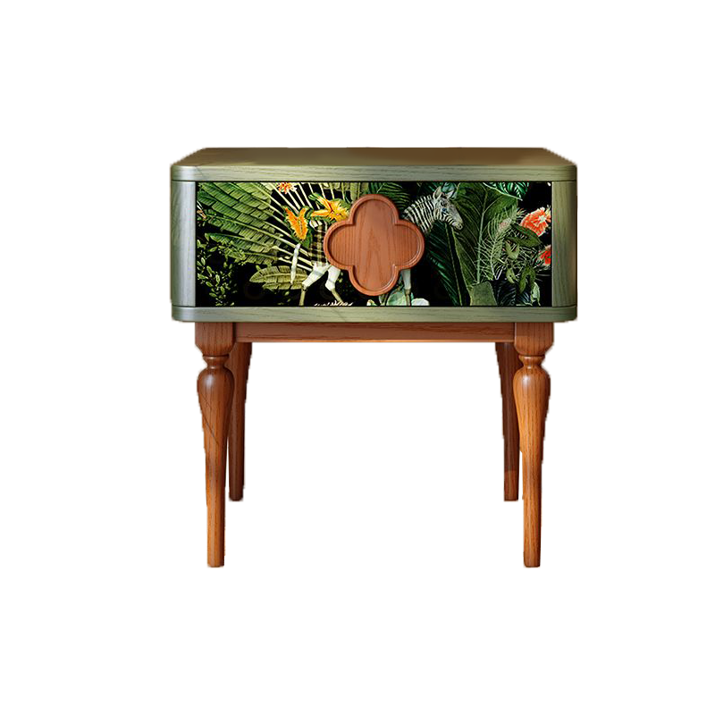 小花朵床头柜白底图