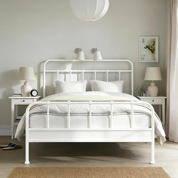 夏尔诺金属床-白色-1