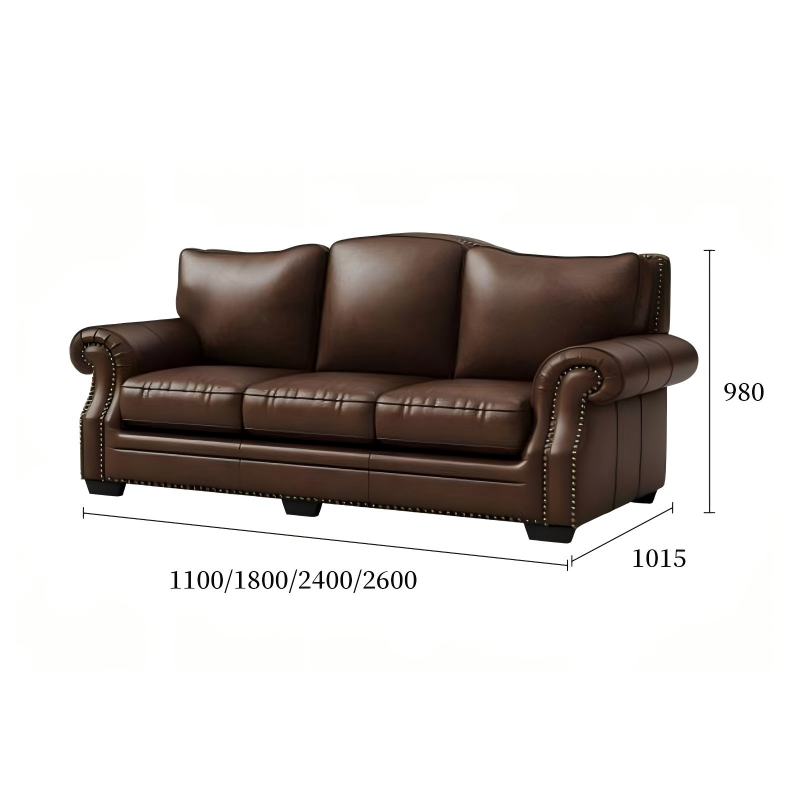 伯纳德沙发棕咖色规格图