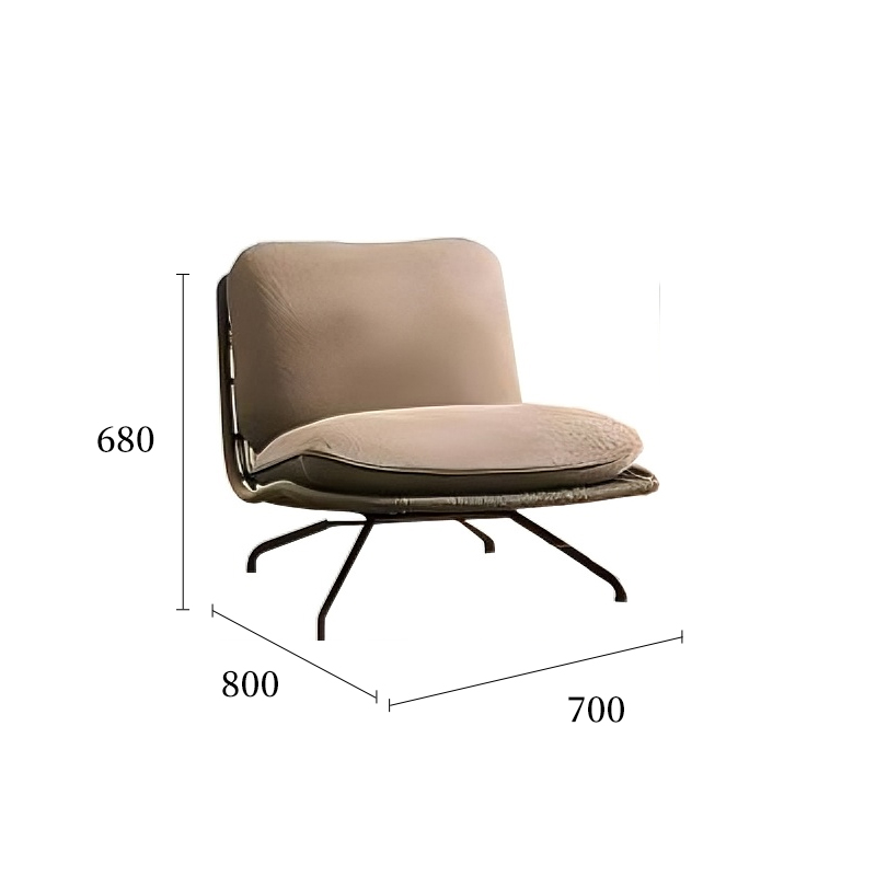 意奢系列沙发餐椅卡其绿规格